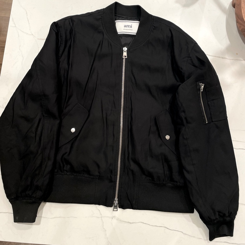 AMI Men’s Bomber Jacket- Black